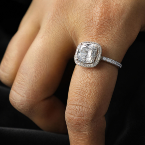 cushion-cut-halo-silver-ring