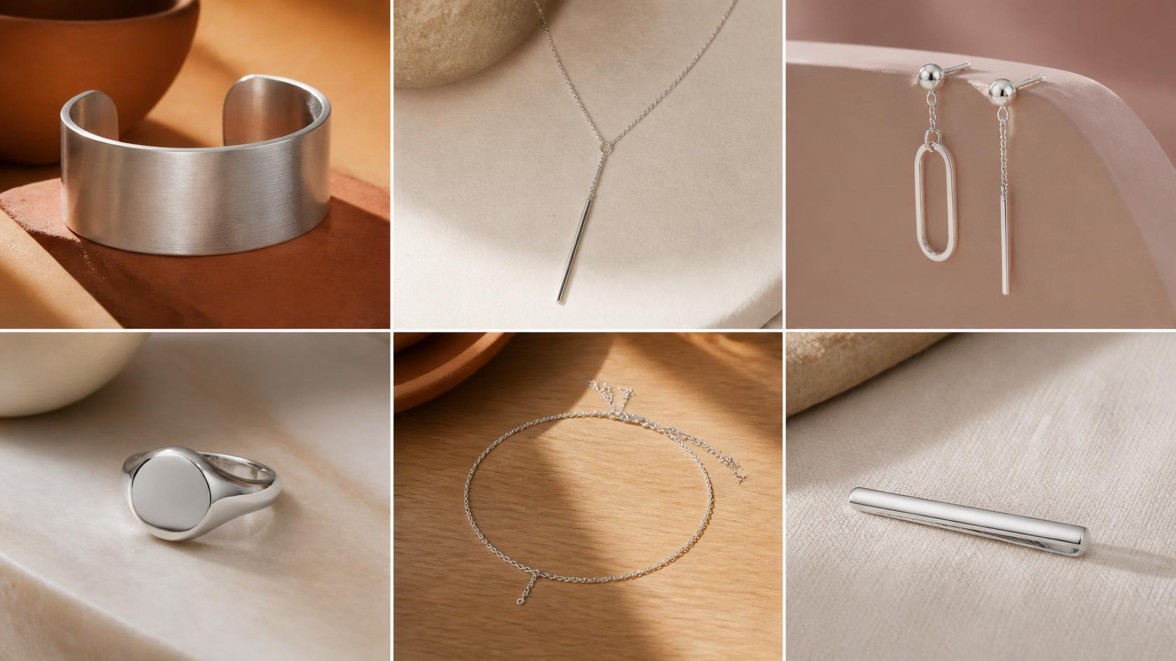 Delicate sterling silver necklace styled for daily wear