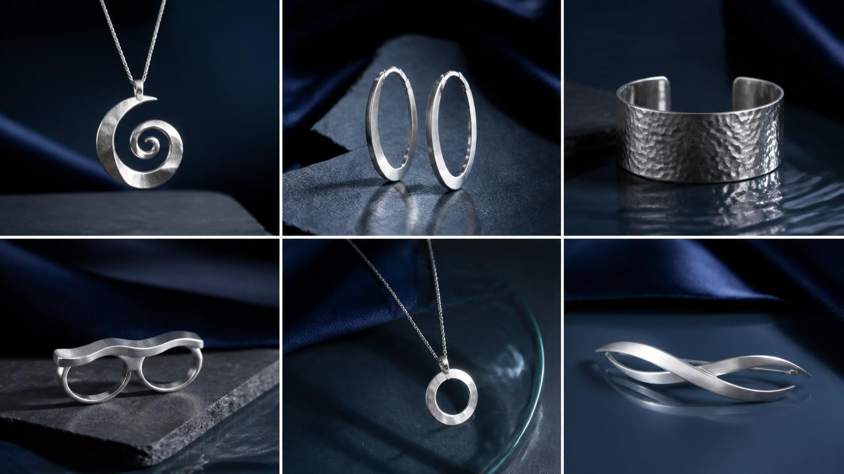 Silver necklace and jewellery styled for everyday fashion